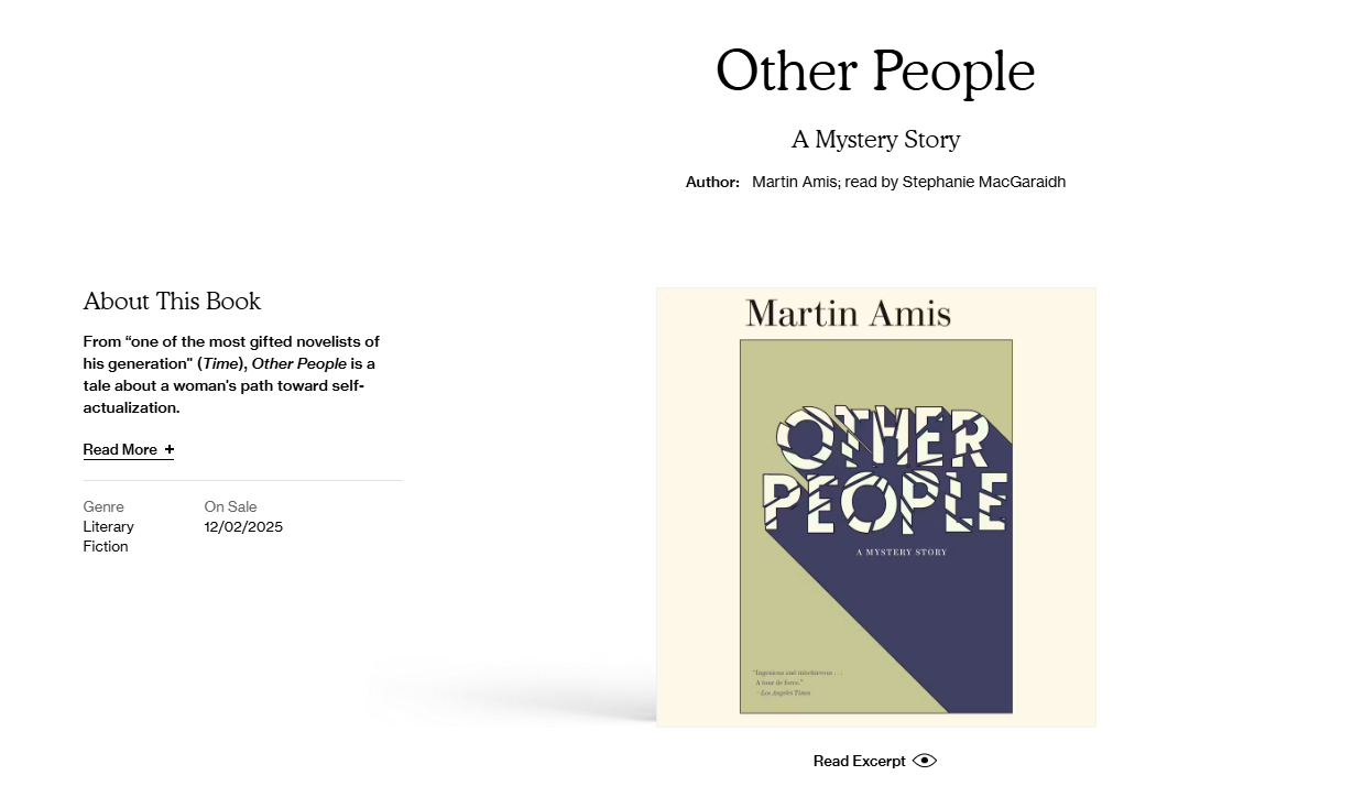 Other People Audiobook, Narrated by Stephanie MacGaraidh, Out Today!